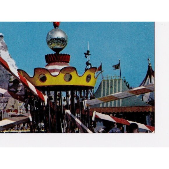 Disneyland Dumbo Ride Postcard D-13 Vintage Fantasyland Donald Duck Disney - Picture 4 of 9